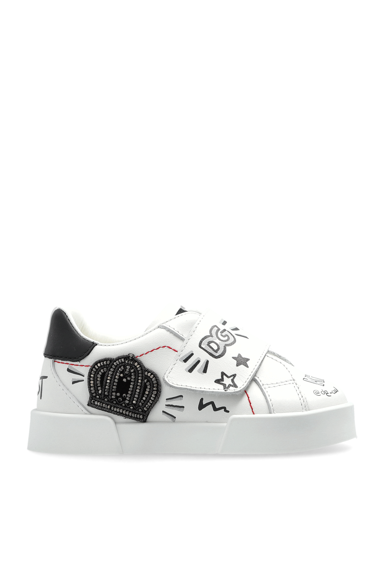 DOLCE&GABBANA ロゴ モノグラム レースアップ スニーカー White Sports shoes with an application Dolce & Gabbana Kids